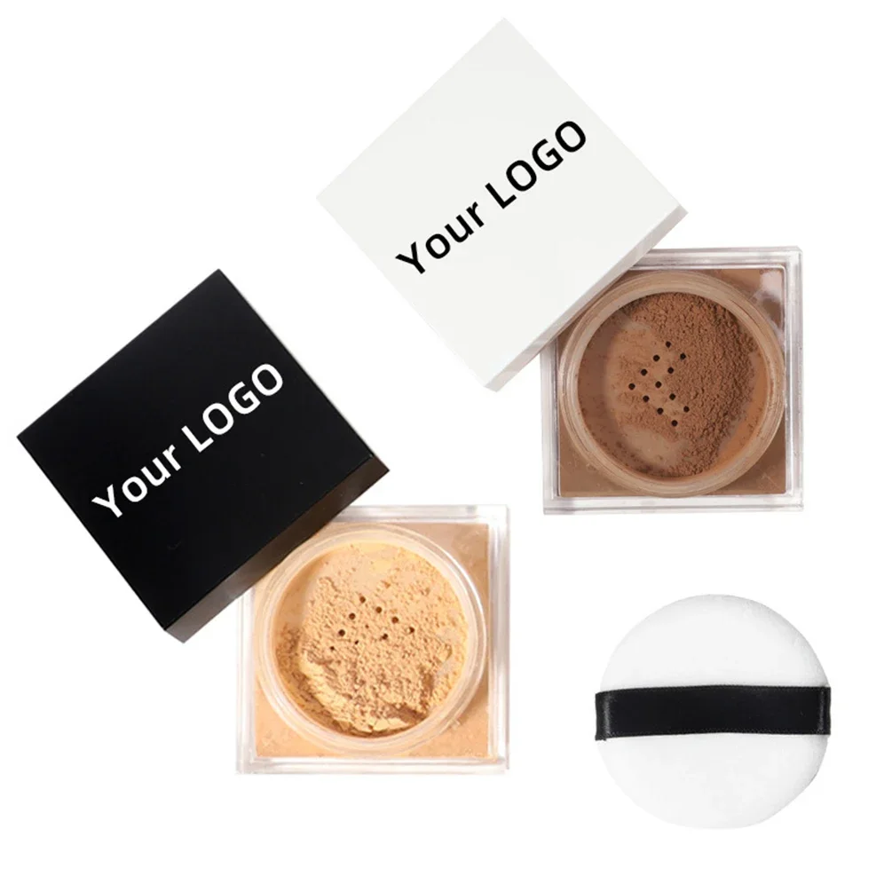 Private Label 10-color Loose Powder Long-lasting Oil Control Custom Logo Matte Waterproof Anti-sweat Makeup Powdering 15g Bulk