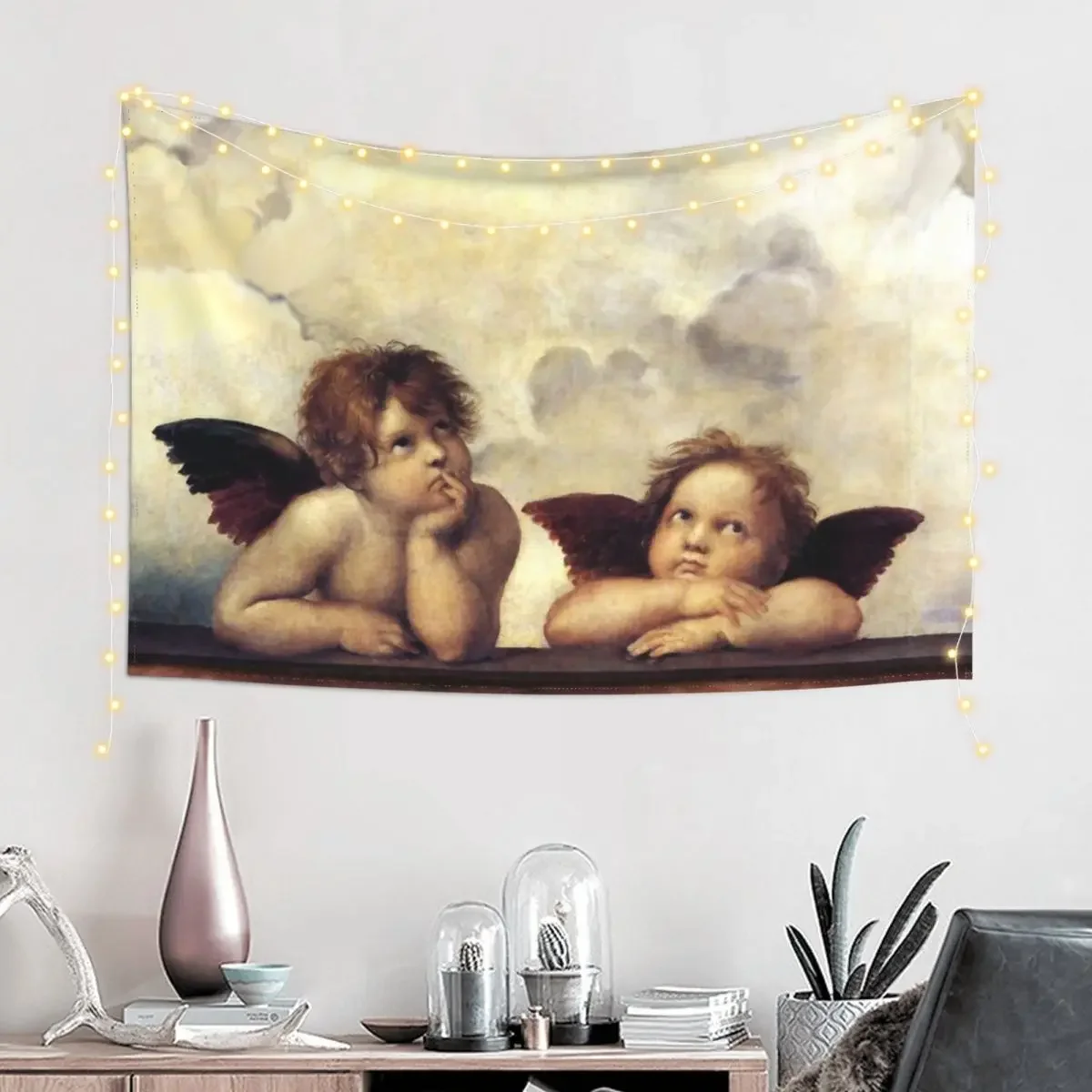 RENAISSANCE ANGELS Winged Cherubs Tapestry Christmas Decoration Tapete For The Wall Bedrooms Decorations Decor Home Tapestry