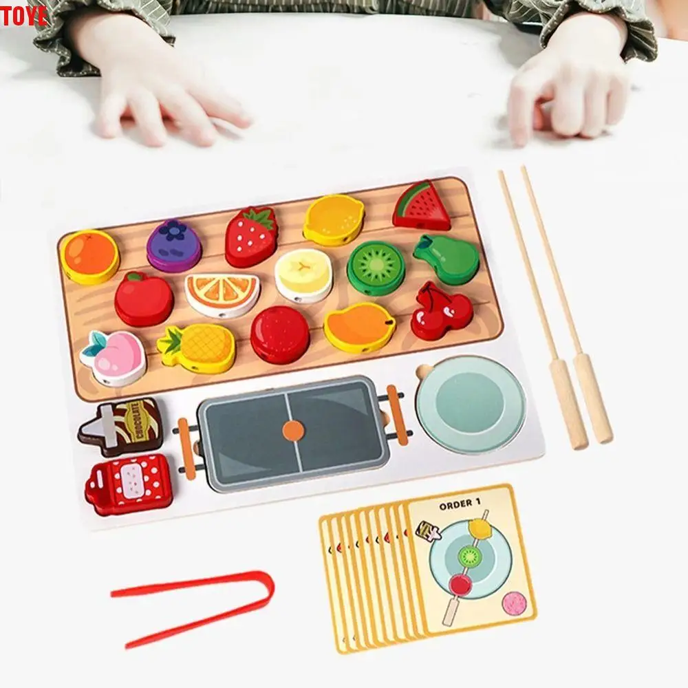 

Interactive Wooden Fruit Toy Play House Pretend Play Toddler Fruit Matching Toy Exquisite Cognitive