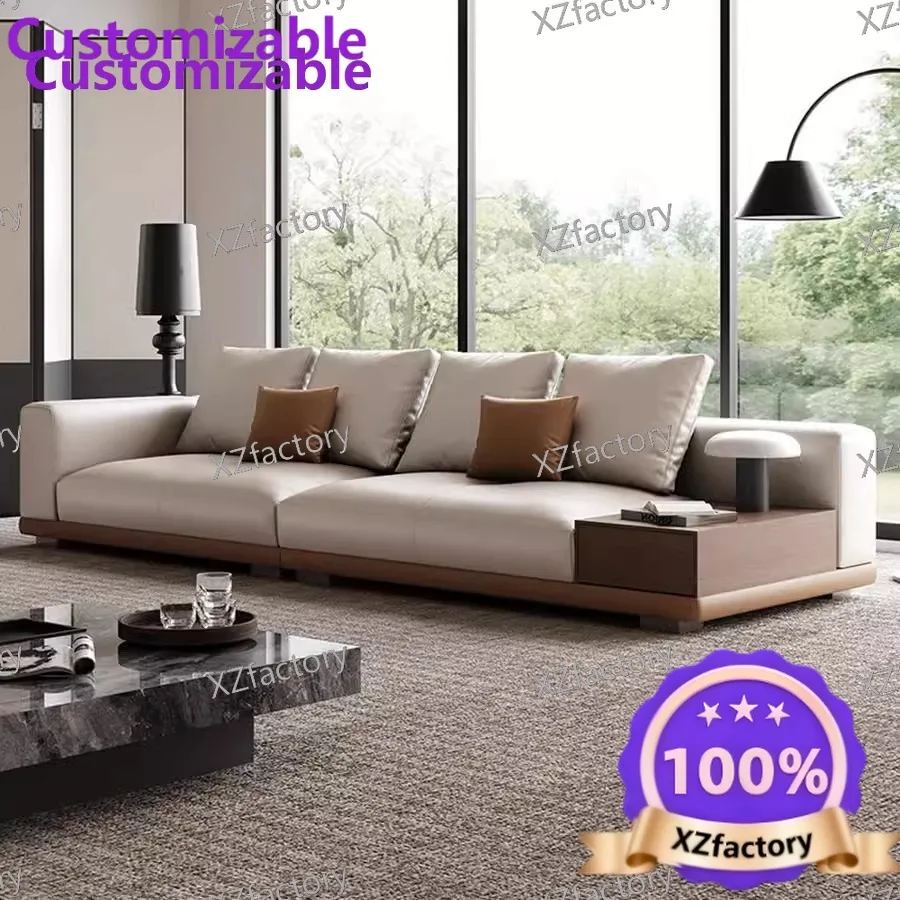Factory Direct 2026 Top RatedCat claw leather sofa household living room 2024 new high-end atmospheric straight row ecological l