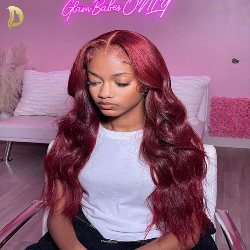 

body wave 99j burgundy 13x6 hd lace frontal human hair wig hd lace wig 13x6 human hair colored human hair wigs 13x4 lace wig