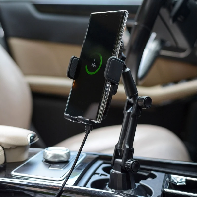 

Universal Car 15W Wireless Cup Mobile Phone Holder Mount Clamping Mount Universal Phone Holder Dropshipping