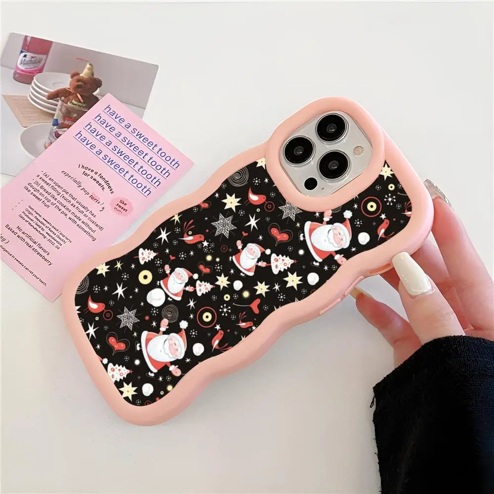 Coque de téléphone New Wave Corners Macaron pour iPhone, cadeaux de Noël, rose, jolies filles, 16, 15, 14, 13, 12, 11, X, Vivo, Samsung, Oppo