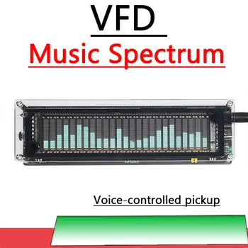 VFD music spectrum display VFD digital clock level display rhythm analyzer sound atmosphere light 5V 12V car power amplifier