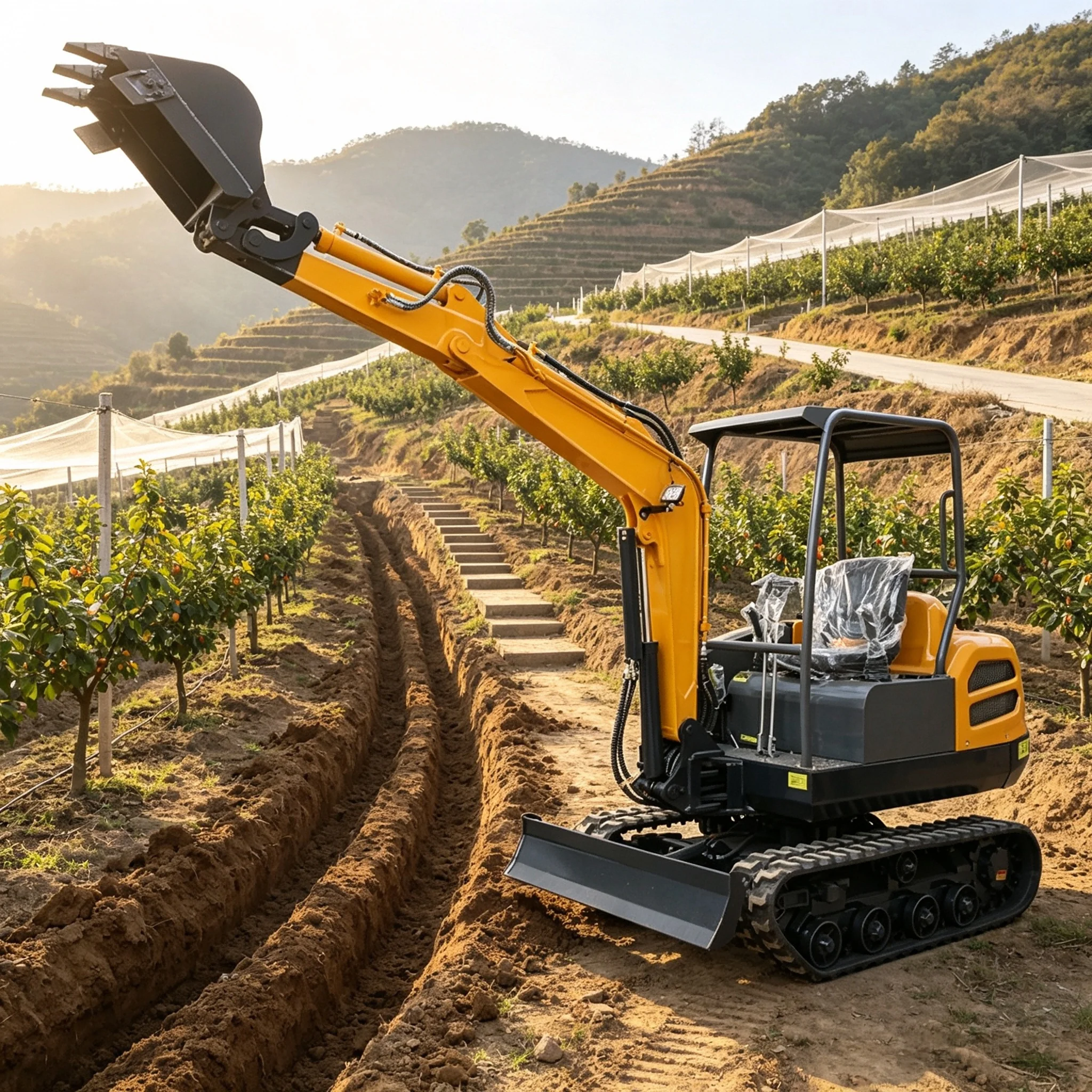 EPA certified safety  excavator joystick excavator seat remote control mini excavator