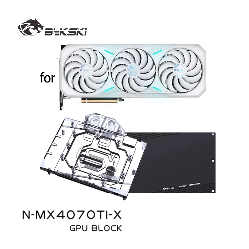 Bykski N-MX4070TI-X Water Block Use for MAXSUN GeForce RTX 4070 Ti iCraft OC 12G Card/Thickened Copper Plate/Dense Waterways
