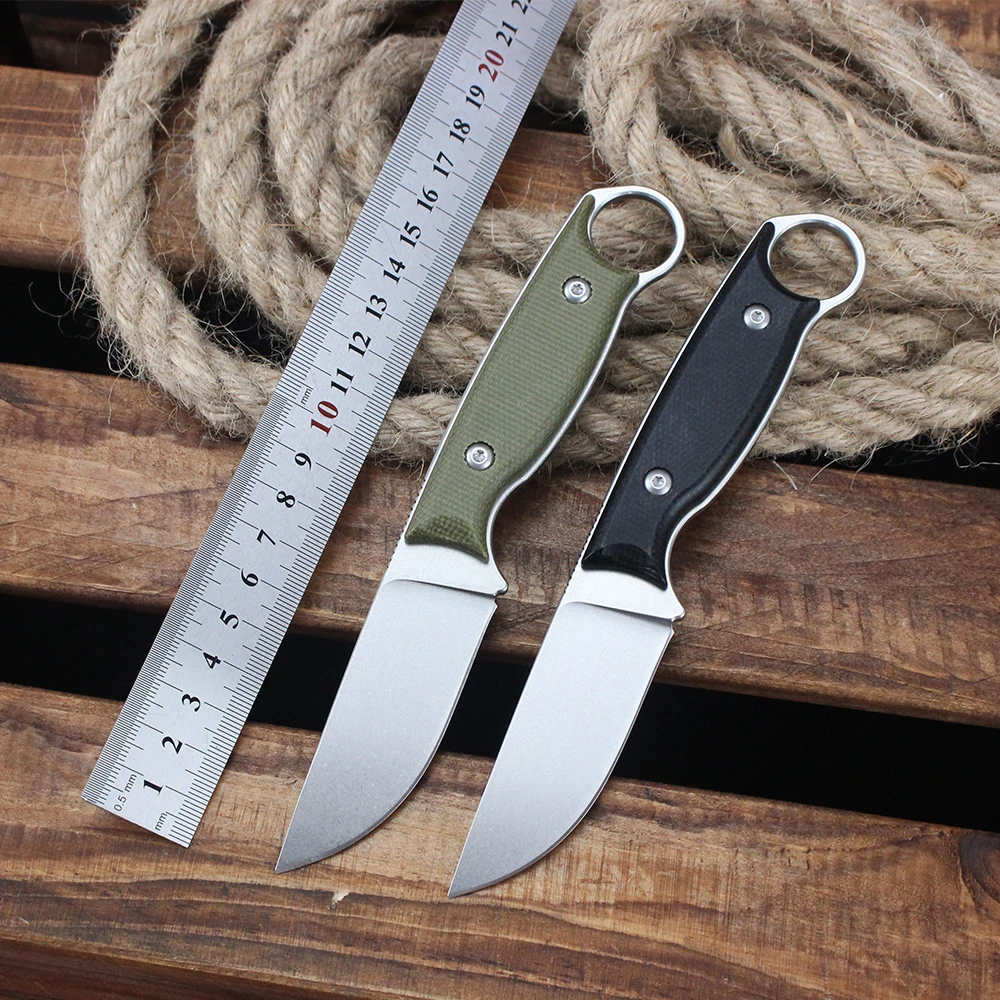

Нож с фиксированным лезвием высокой твердости D2, военные охотничьи ножи для кемпинга с K-футляром, кухонный маленький прямой нож для фруктов, edc