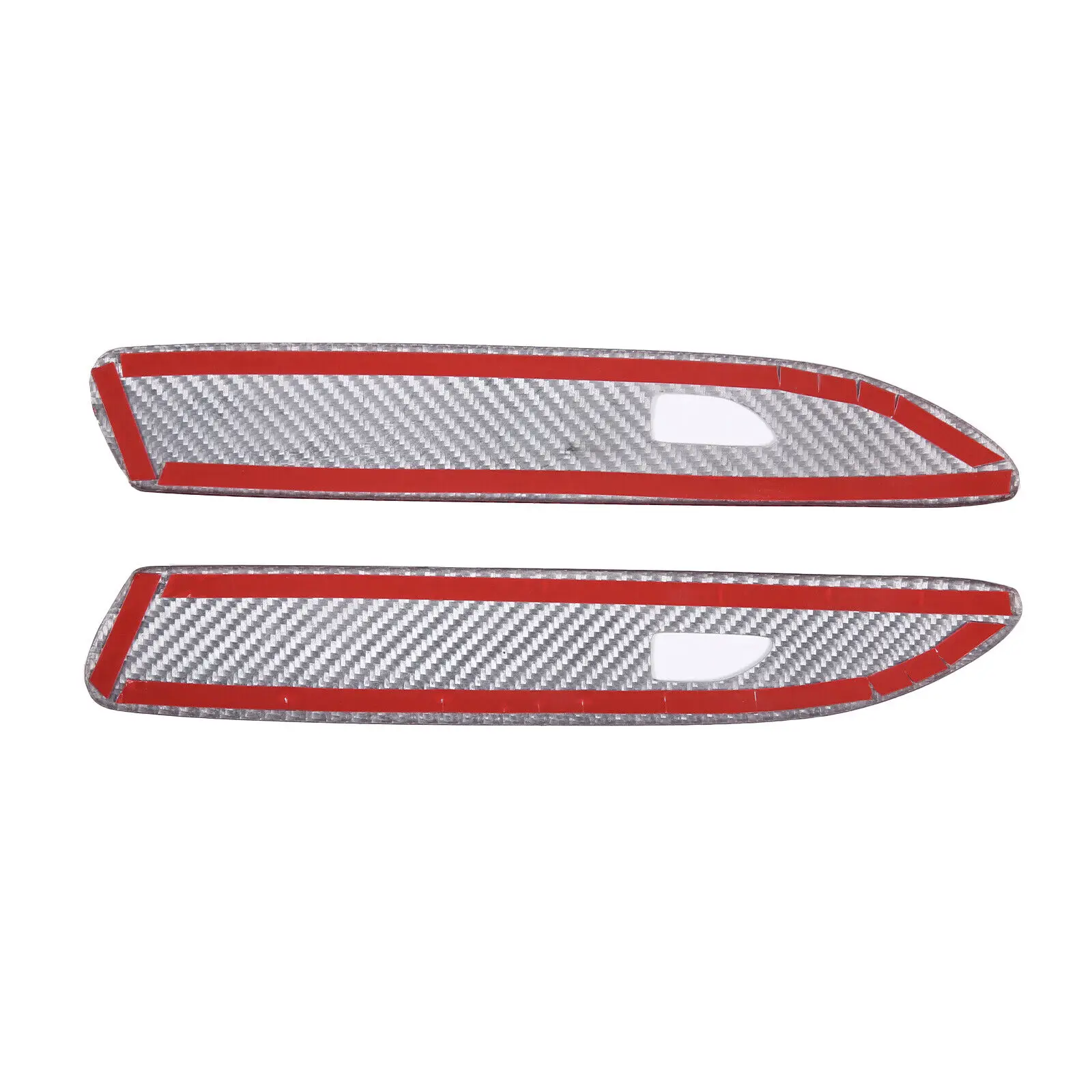 Red Real Carbon Fiber Exterior Door Handel Cover Trim For Porsche 911 992 2019-2022