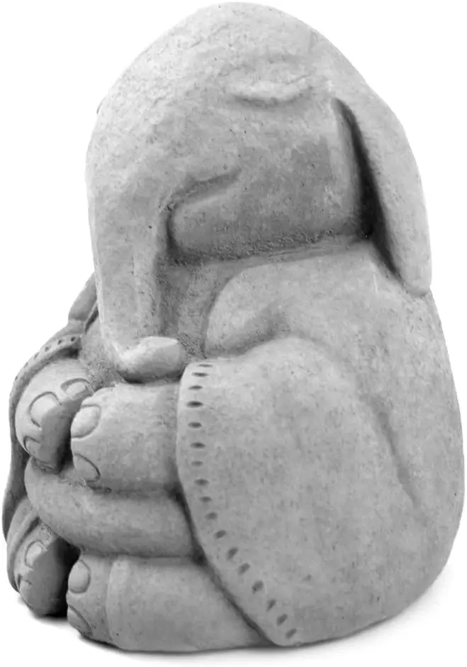 Meditating Elephant - Cast Stone Garden Sculpture Made in the USA