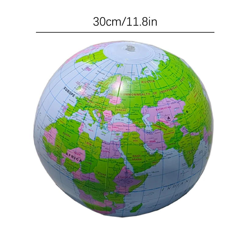 Ballon de plage gonflable en PVC, 30cm, version anglaise, motif terre, été, jouet d'extérieur, cadeau