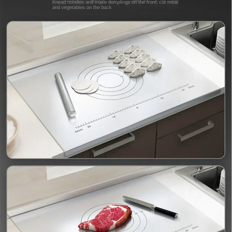 Food-grade 316 stainless steel panel thickened large "panel kneading chopping board table panel sticking board"