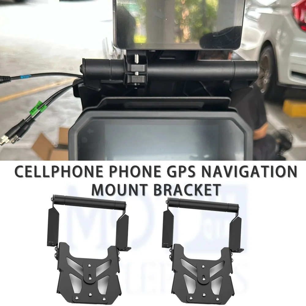 Motorcycle Mobile Phone GPS Mounting Adapter Above Instruments Navigation Bracket Holder For Yamaha Tracer 9 GT+ Plus 2023-2026
