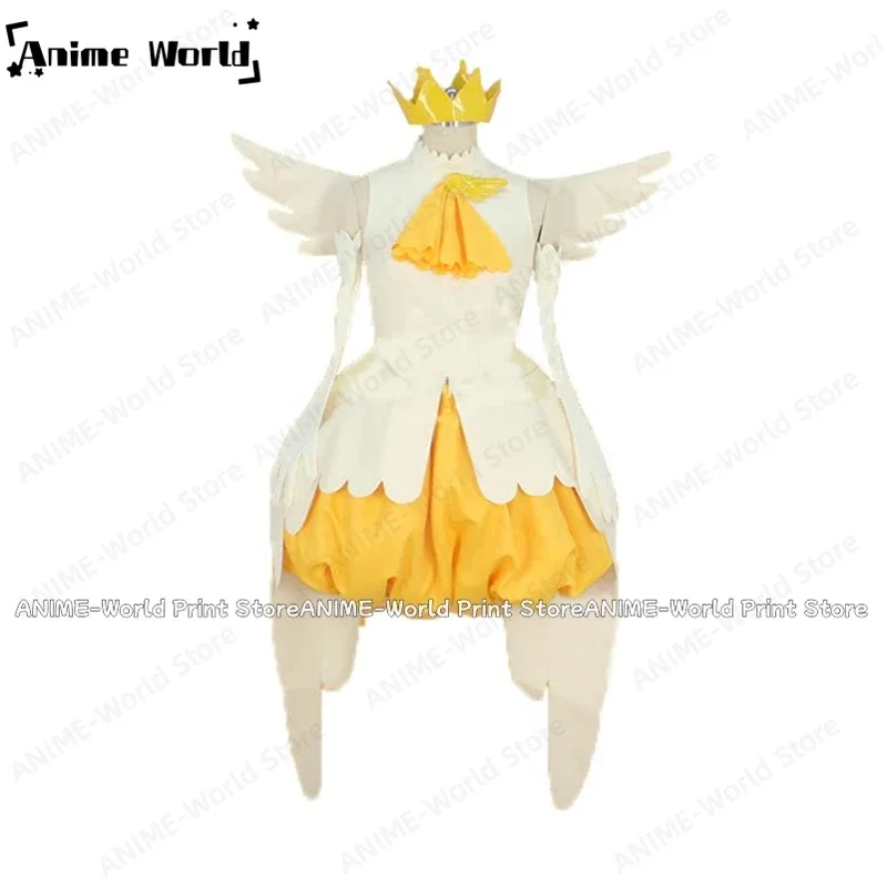 

《Custom Size》Cardcaptor Sakura Sakura Kinomoto Shapeshift Yellow Dress Cosplay Costume Christmas Party Halloween Uniform