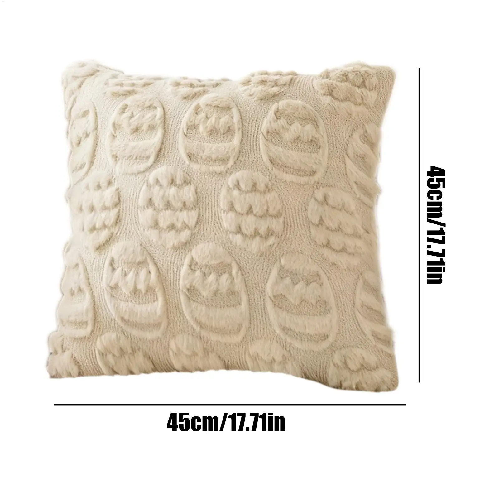 Easter Throw Pillow Cover 45x45cm Egg Print Soft Cushion Case for Sofa Couch Living Room Bedroom Farmhouse Holiday Home Decor - view 6