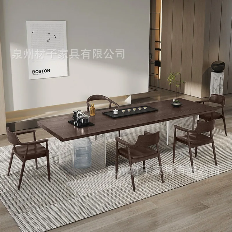 Modern Simple Solid Wood Floating Chair Modern Design Acrylic Floating Tea Table Office Home Furniture Zwevende Tafel FYFD