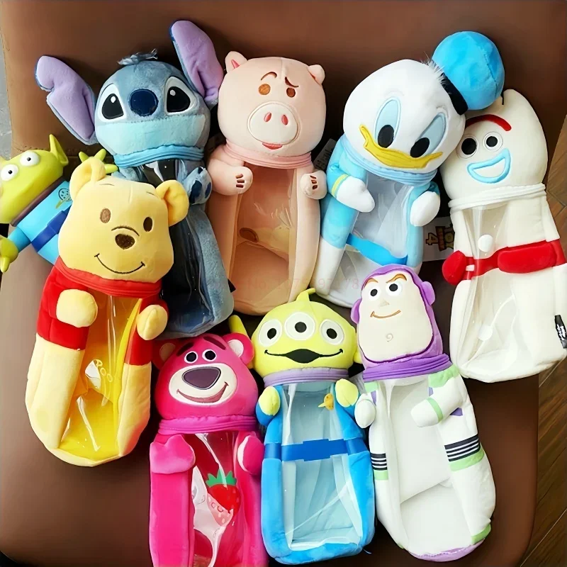 26cm Disney Toy Story Buzz Lightyear Stuffed Toys Cartoon Pencil Case Cute Storage Bag Anime Plush Birthday Gift