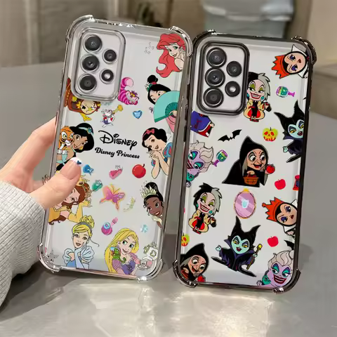 Disney Princess Phone Case for Samsung A13 A22 A24 A32 A51 4G A15 A16 A23 A52 4G 5G A25 A32 A33 A34 A35 A52s A54 A55 A73 5G