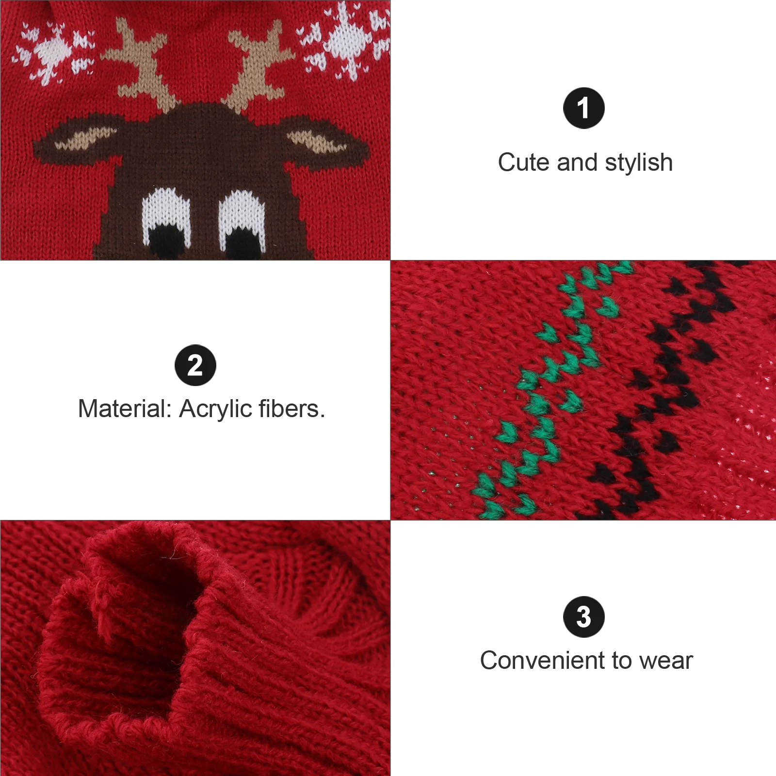 

Pet Christmas Clothes Sweater Winter Dog Costume Small Large Puppy Clothing Pet Sweaters Dog Clothes Cozy Pullover