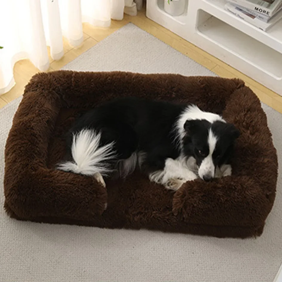 Pets Sofa Bed For Dog Large Medium Small  Plush Dog Accessories Square Puppy Warm Pet Supplies Winter Cat Mat Bed