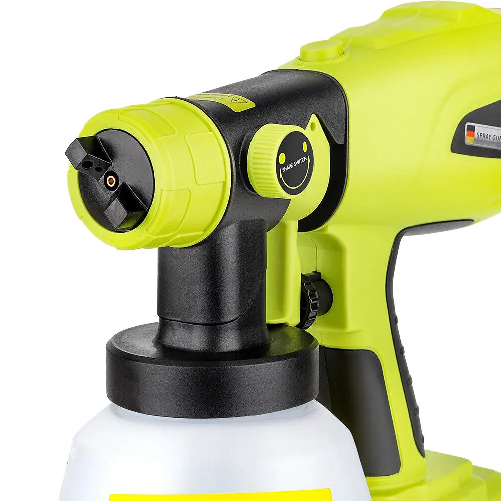 1000ml Cordless Electric Spray Gun Paint Sprayer Auto Furniture Steel Coating Airbrush for Ryobi 18V 20V Battery (No Battery)