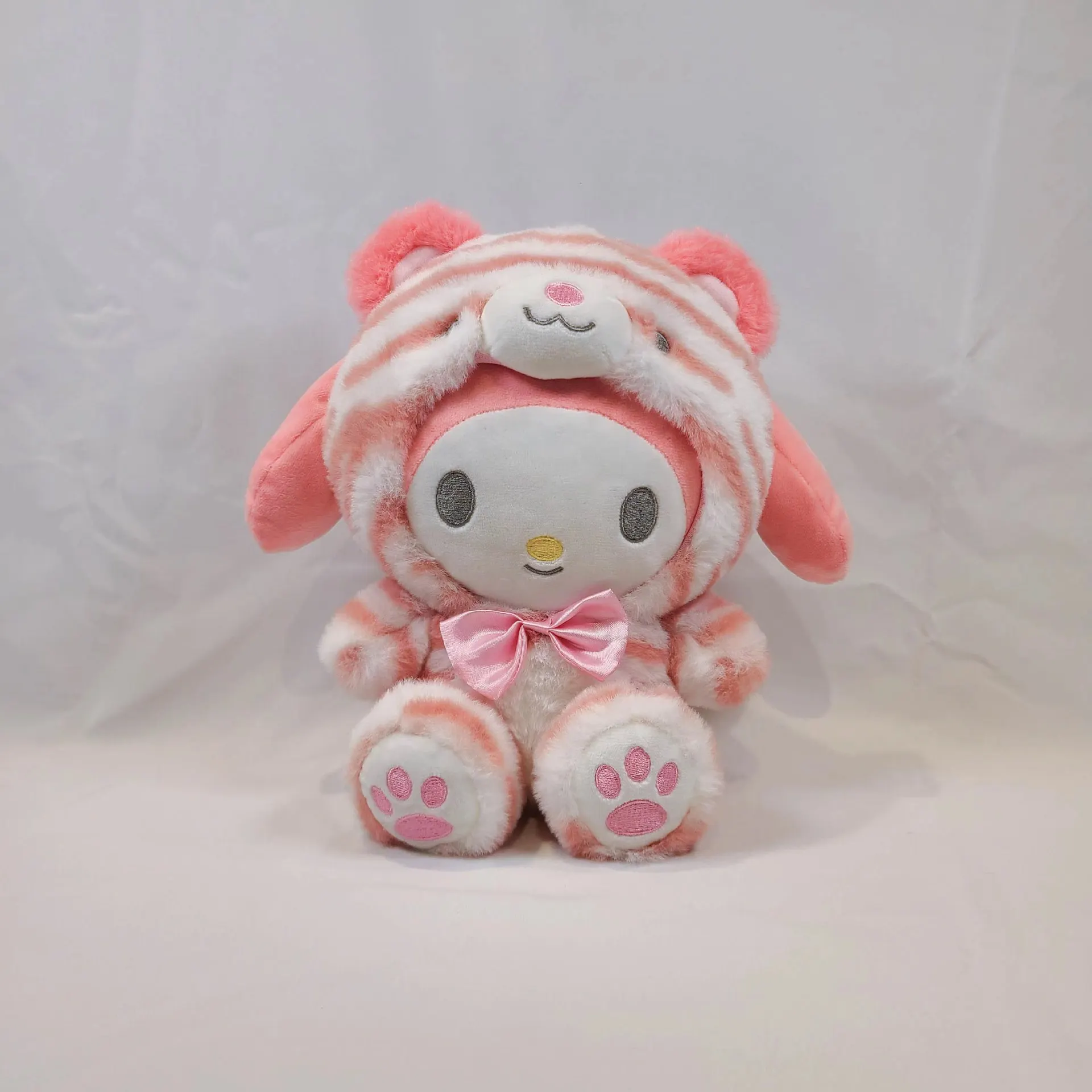 22 ซม.Sanrio Tie ย้อม Kuromi Melody Plushies ตุ๊กตา Cinnamoroll ตุ๊กตาของเล่นตุ๊กตาสาวตุ๊กตาของขวัญแฟน