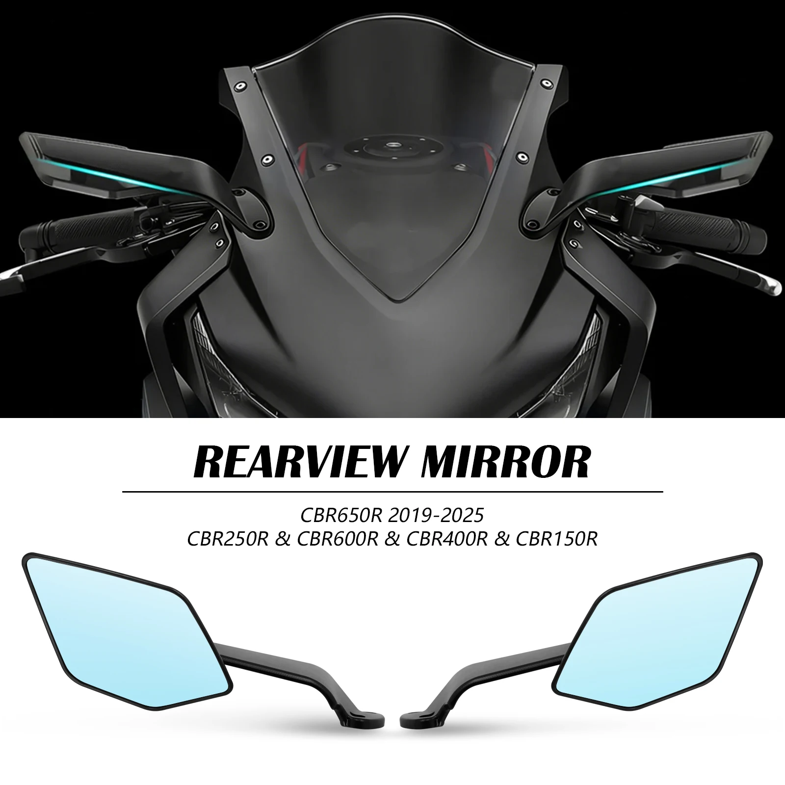 

Новые регулируемые зеркала заднего вида Stealth для мотоциклов HONDA CBR600R, ветровые зеркала-«крылья»