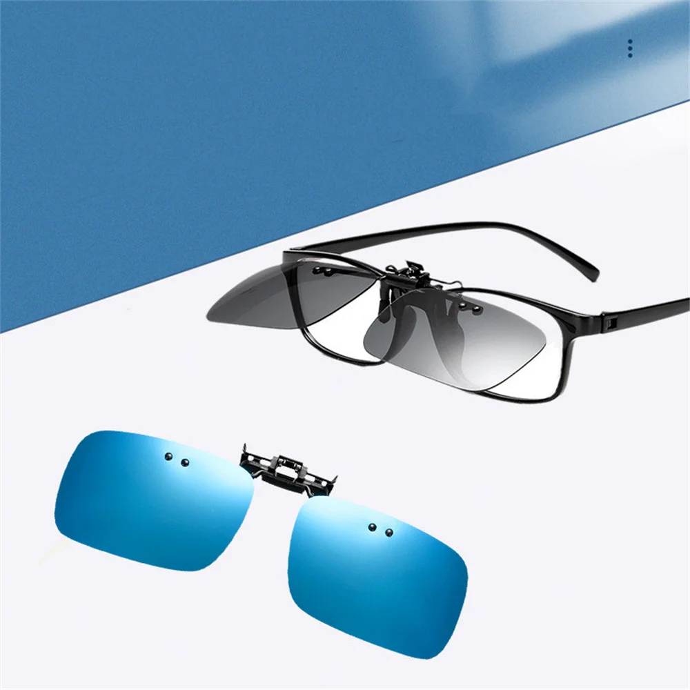 New Men Women Clip On Sunglasses Polarizing Protention Vintage Clip Polarized Glasses Night Vision Driving Goggles