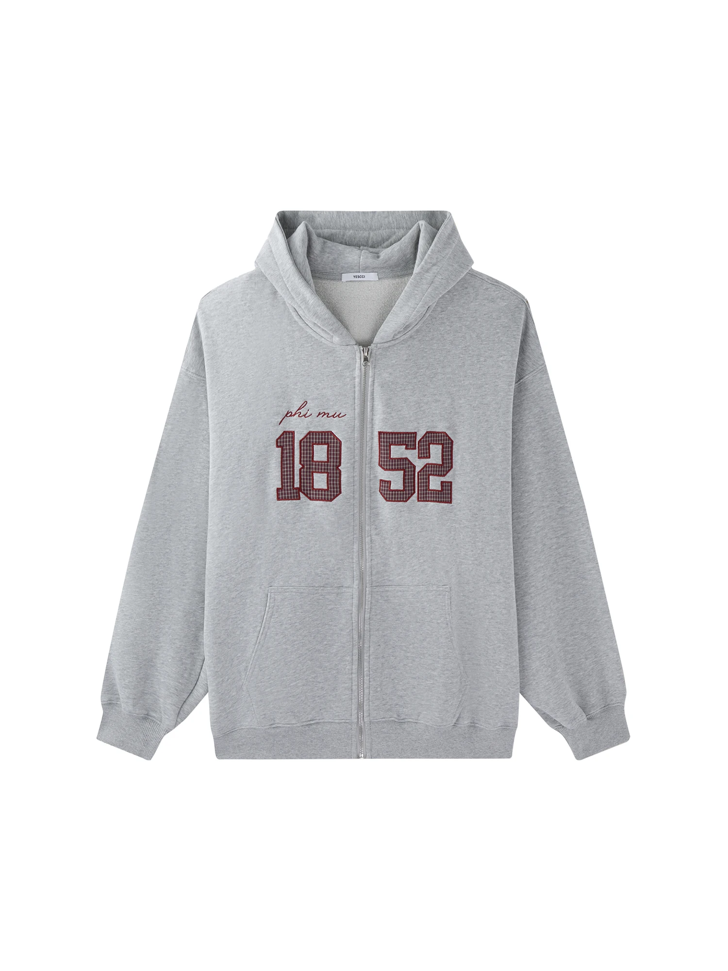 

Yescci American Sle Hoodie Jaet Early Autumn Women's New Zipper Casual Chic Long Sve Top ey Comfortable Loose Fit