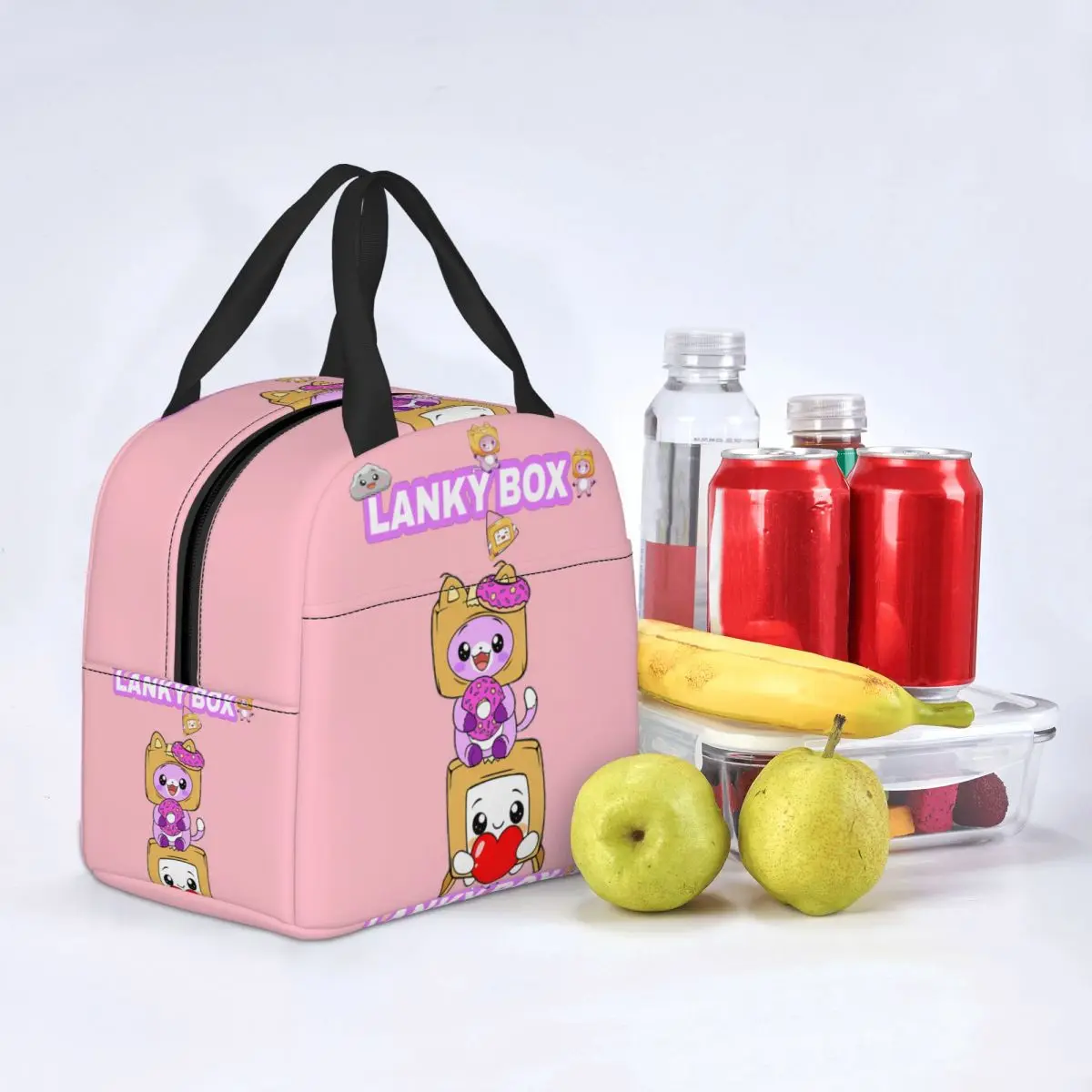 Lankybox กระเป๋าใส่ข้าวกลางวันเก็บอุณหภูมิแบบพกพาอ๊อกฟอร์ดที่เย็นกระเป๋าเก็บความร้อนอาหารปิคนิคกล่องข้าวกลางวันจิ้งจอก