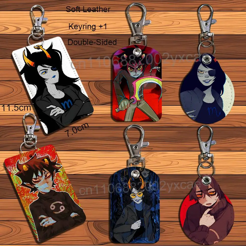 

Vriska Serket Karkat Vantas Homestuck Card Holder Keychain Key Ring Door Lock Access Protective Case For Security Gift