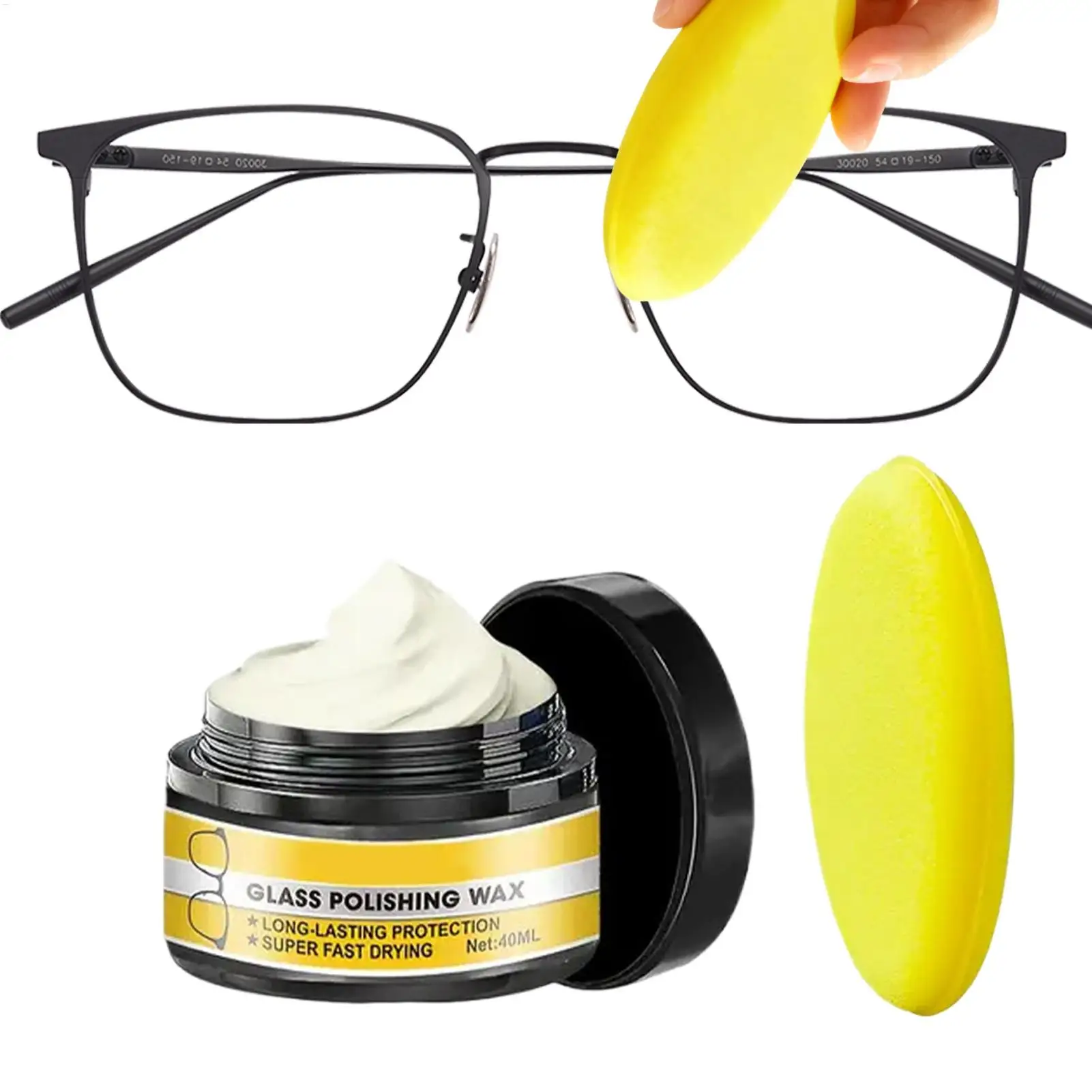 Multi-Surface Scratch Remover Paste Long-Lasting Formula for Glasses Car Windshield, Erases Scratches from Phone Camera Watch