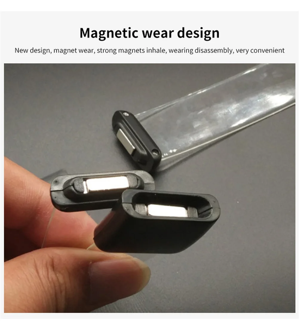 1Pcs LED Battery Light-emitting Bracelet Running Armband Flashing Safety Light Band Magnetic Luminous Warning Safety Light