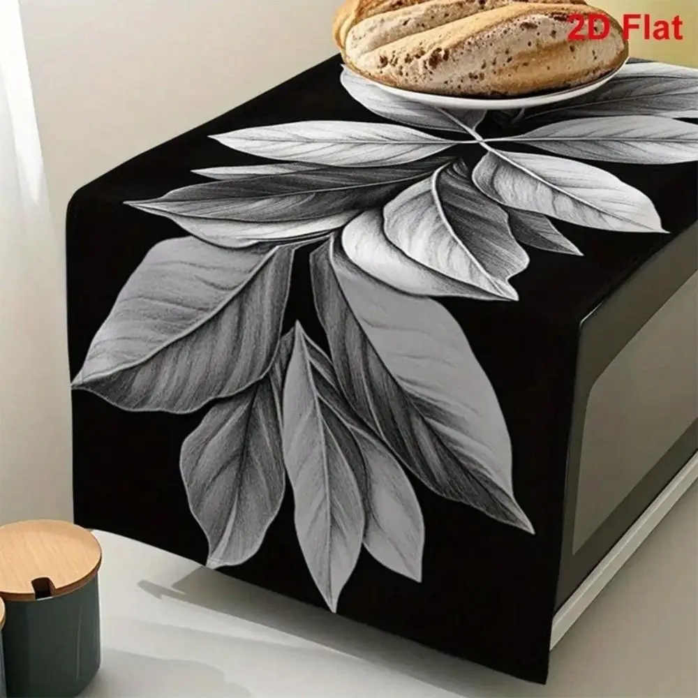 85x35cm Microwave Oven Dust Cover Washable Polyester Fabric Protective Cover Oil Proof Waterproof Microwave Dust Cover