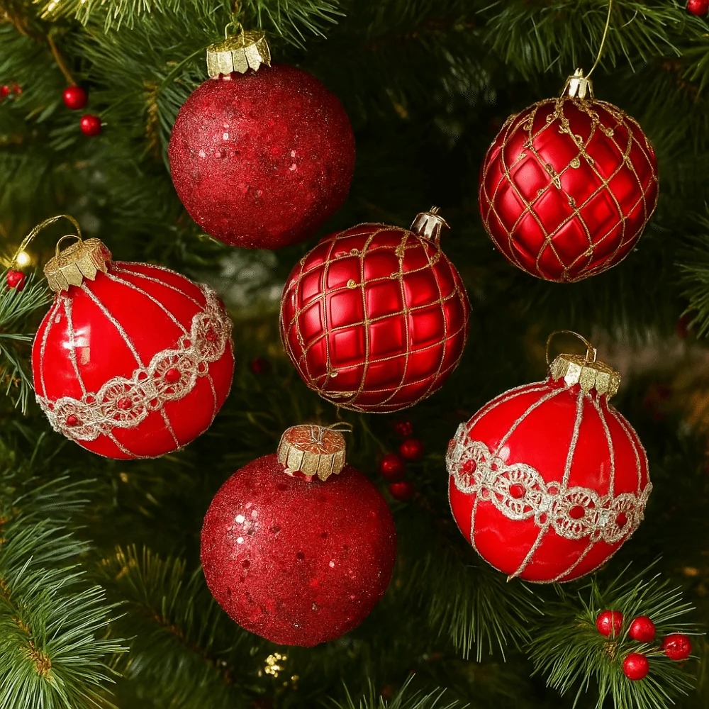 

9Pcs 8cm Christmas Balls Shatterproof Decorative Christmas Hanging Pendants Plastic Irregular-Shaped Christmas Spheres New Year