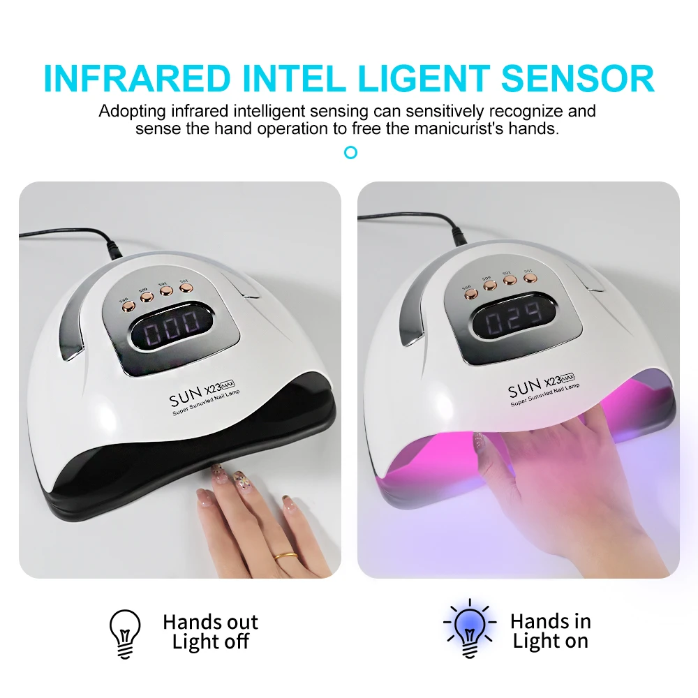 Zon X23 MAX UV LED Nagellamp Droger Machine 81 LEDs Professionele Gel Polish Drogen Lampen Met Auto Sensor manicure Salon Tool