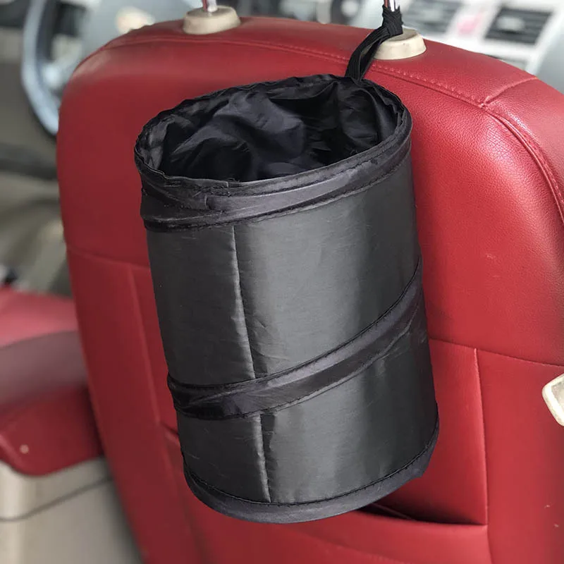 1PC Black Car Trash Can Pack Bag Waterproof Car Trash Bag for Little Leak Proof Car Cooler Bag- Car Garbage Bag with Side Pocket