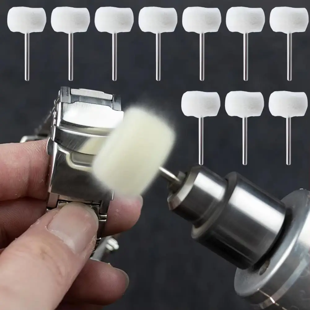 

5/10/20Pcs Felt Grinding Sanding Head Abrasive Buffing Wheel 3mm Shank Cotton Thread Polishing mini Brush for Dremel Dril Jade