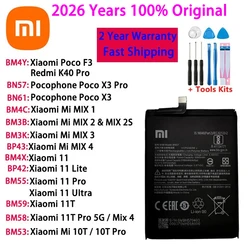 2026 Years Xiaomi Original Battery For Xiaomi Mi Mix 1 2 2S 3 4 Mi 11 Mi11 Lite Ultra Poco X3 F3 Redmi K40 10T 11T Pro Batteries