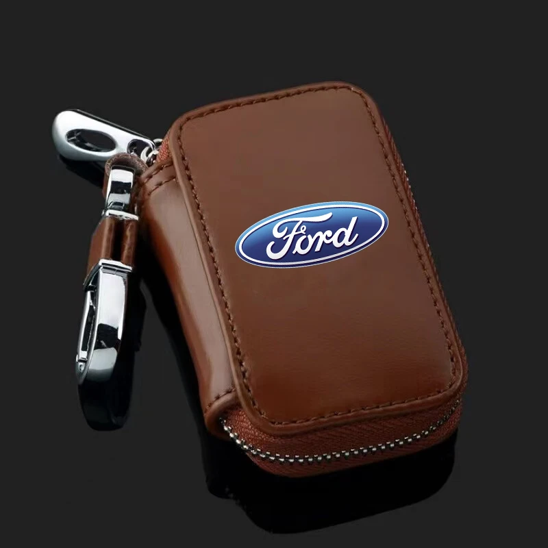 Leather Car Key Case Key Full Cover for Fords 2 3 4 5 MK 2 6 7 Ranger Fiesta Kuga Mondeo Fusion Taurus Accessories