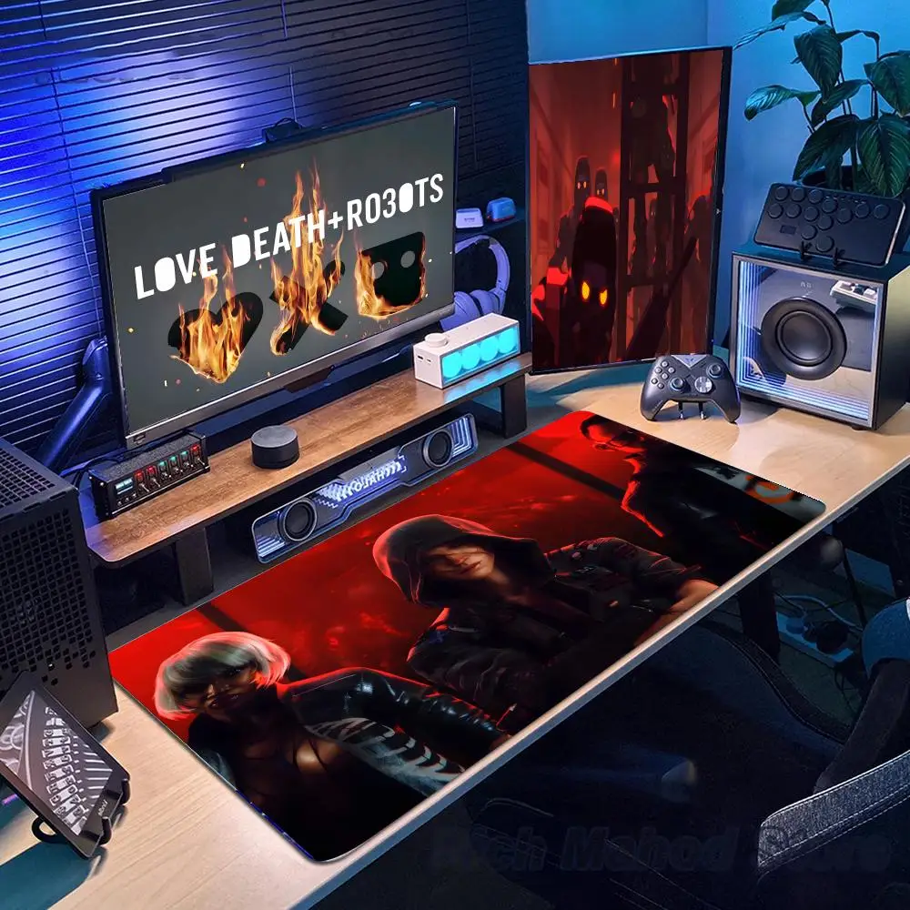 

Love, Death & Robots Mouse Pad Mousepad Large Gaming Mouse Pad LockEdge Thickened Computer Keyboard Table Desk Mat