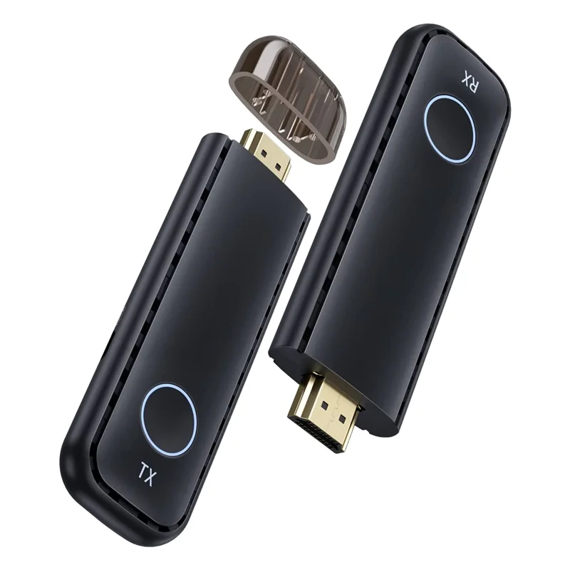 

ABVO — совместимый передатчик и приемник, черный беспроводной для потоковой передачи видео/аудио ноутбука, ПК, HDTV/проектора