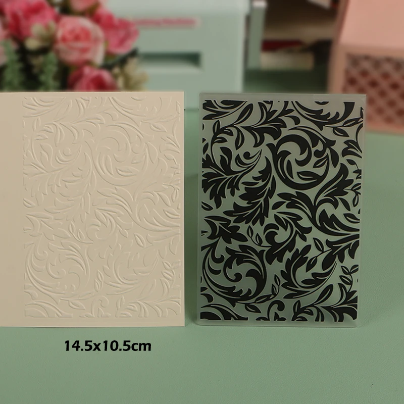 DUOFEN Crafts plastic embossing folder collection 5 paper embossing flower mold Christmas Birthday fathers mothers day wedding