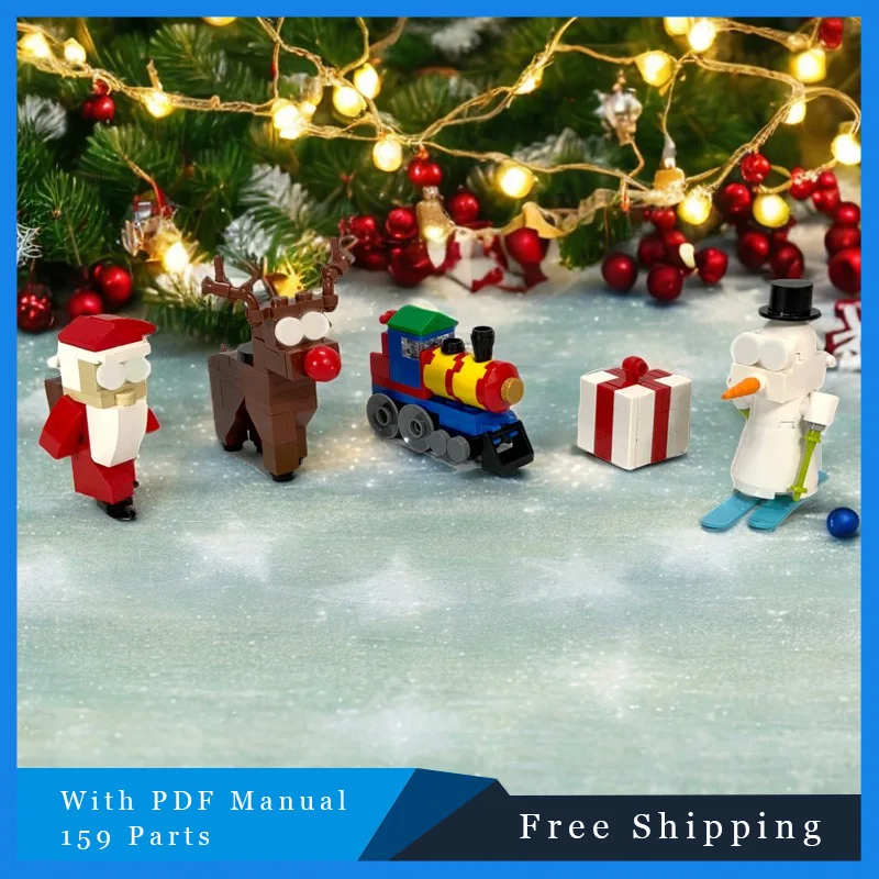 

159 PCS Decoration Series Decoration Modular Popular MOC Building Block Models Children DIY Assembly Puzzle Toys Christmas Gifts