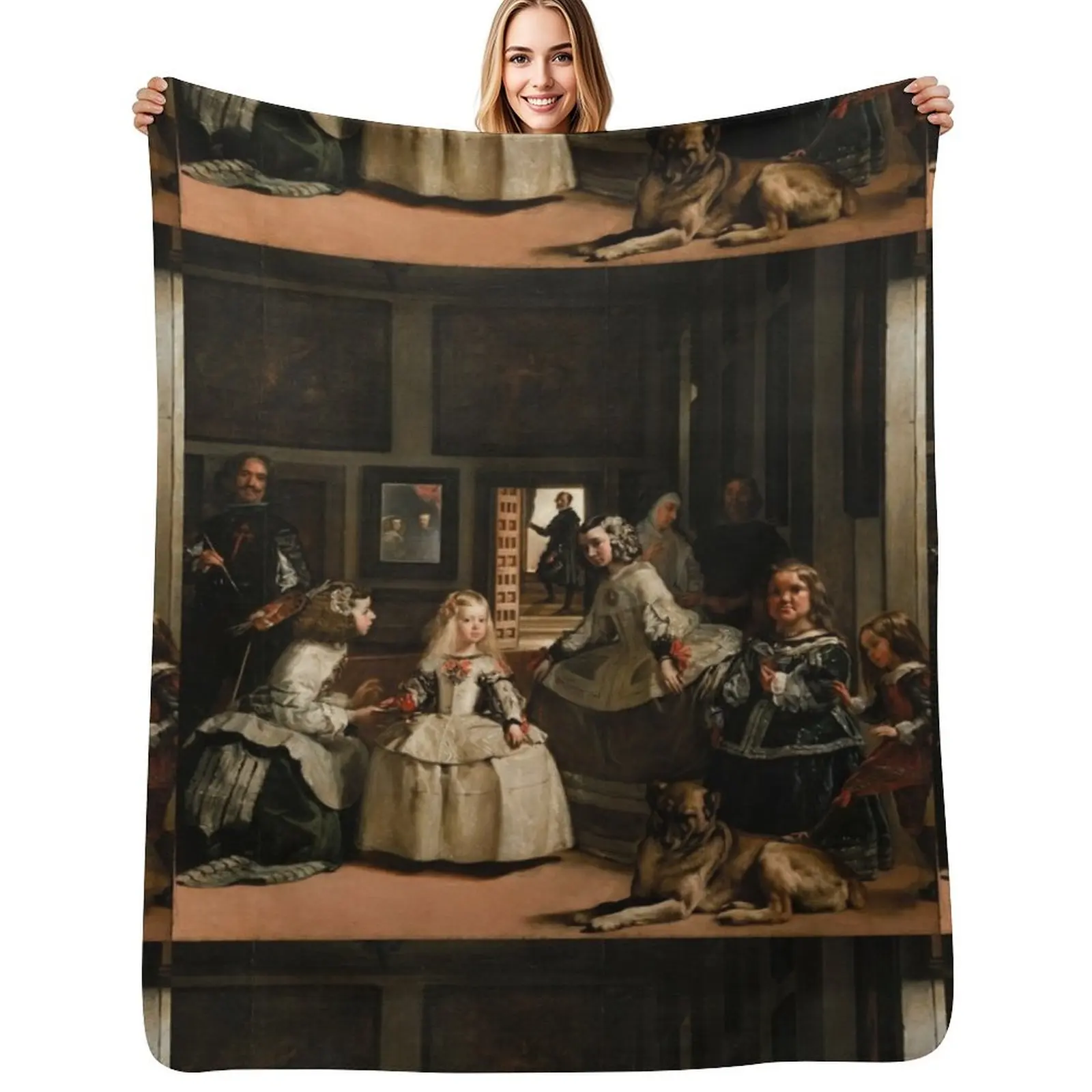 

Las Meninas Diego Velazquez Throw Blanket Thin funny gift for sofa Flannels Blankets