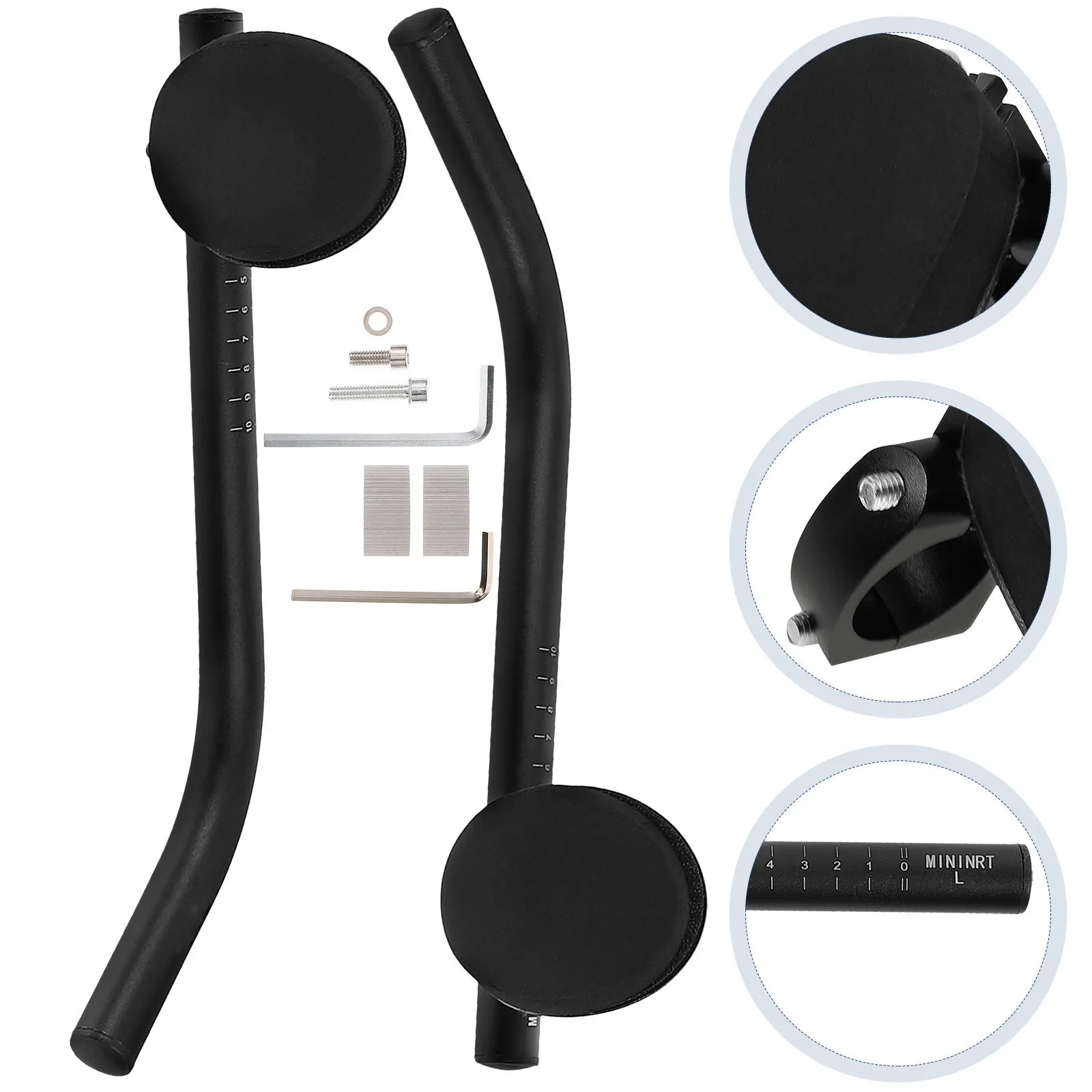 

1Set Aluminum Alloy Bike Armrest Handlebar Detachable Lightweight Rest Grip for Mountain Road Bikes Comfortable Long-Distance