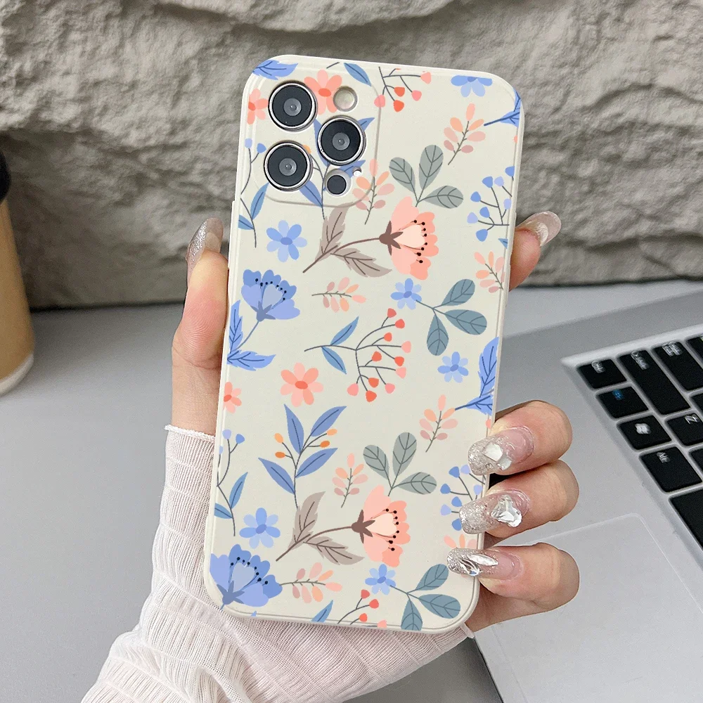 Capa de silicone macio de luxo com design de flor para huawei, moda, para p40 p30 p20 lite mate 20 nova 9 se 8i 7i 6 4e pro