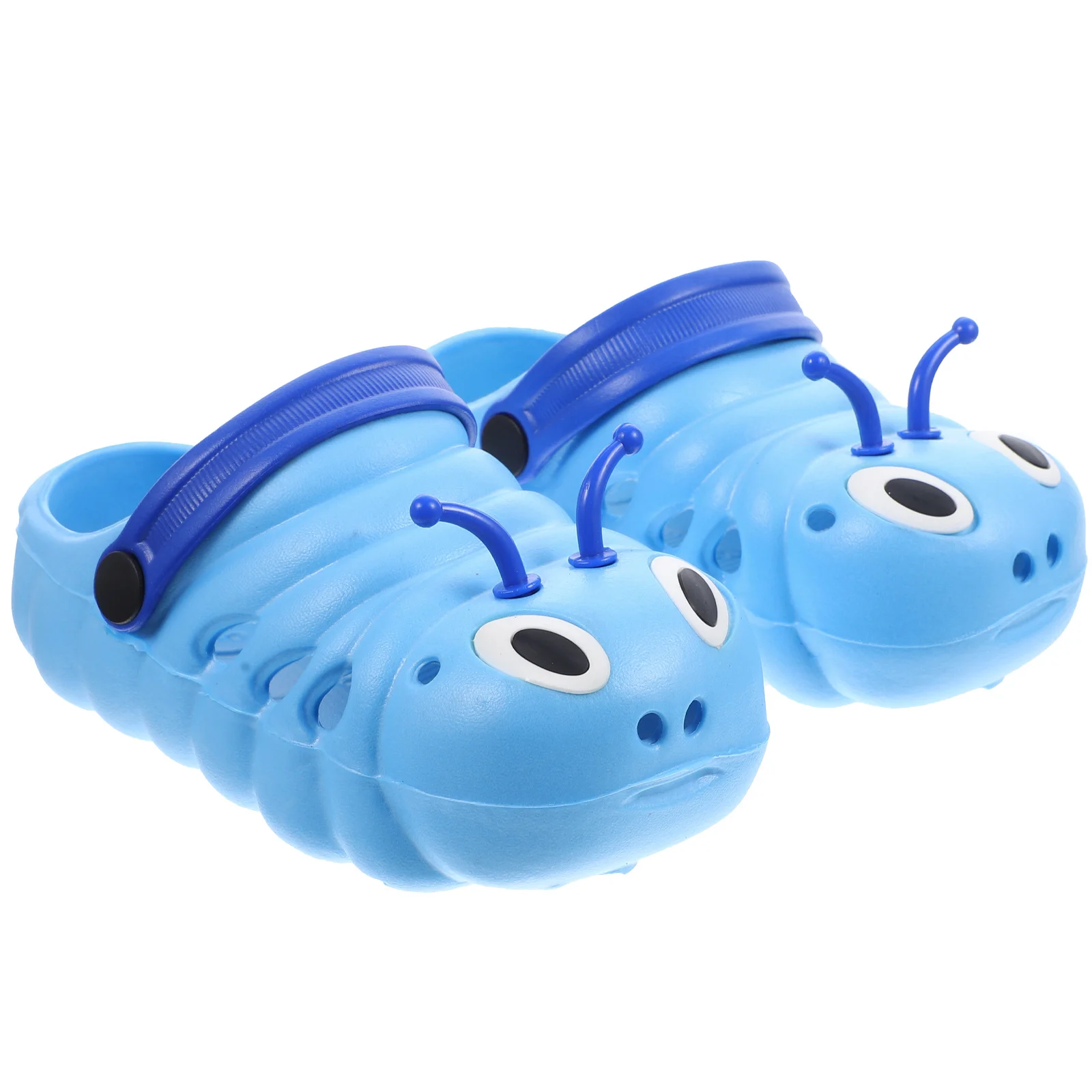 

1 Pair Baby Sandals Beach Non-Slip Cartoon Summer Slippers for Boys Girls Blue Size 27 Length 16Cm Lightweight Comfortable Shoes