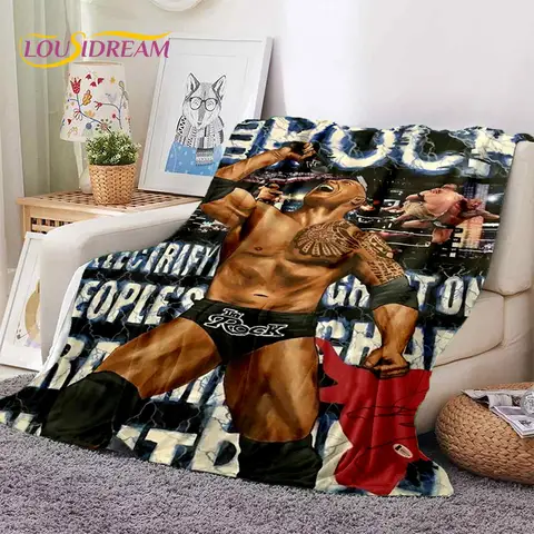 록 드웨인 존슨 배우 소프트 플란넬 담요, 3D 던지기 담요, 편안한 담요, 피크닉 침대 소파 홈 침실 선물