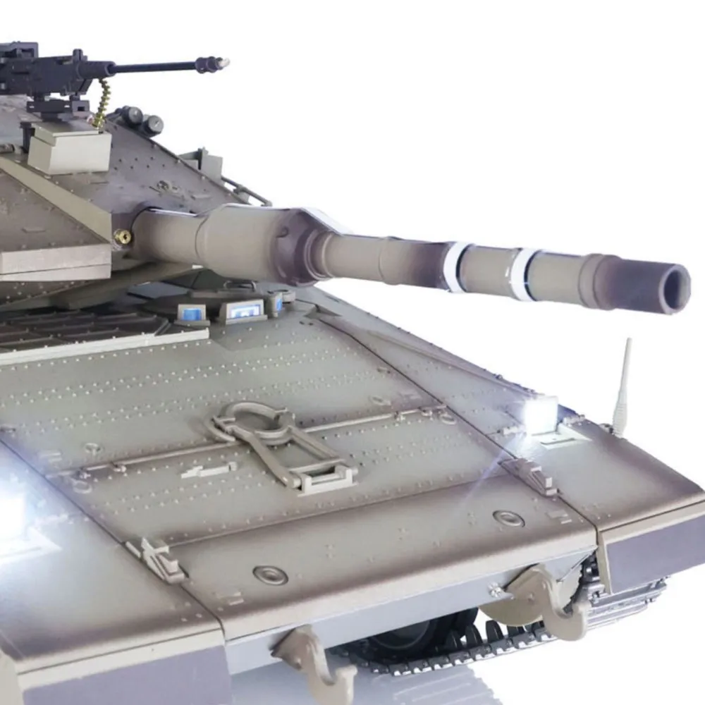 

Merkava Heng Long RC Battle Tank TK7.1 1/16 Military Model IDF MK IV FPV Full Metal Chassis Body Light Smoking Toy 3958 TH22679