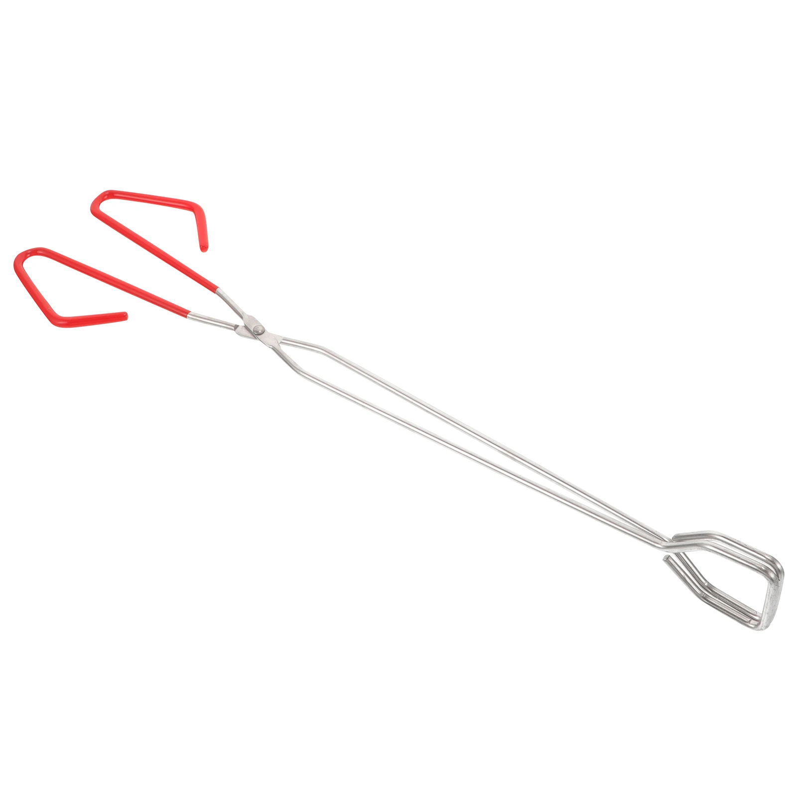 

Extended 38cm Stainless Steel Charcoal Tongs Grilling Tools BBQ Camping Fireplace Log Grabber Pit Accessories Kitchen Utensils